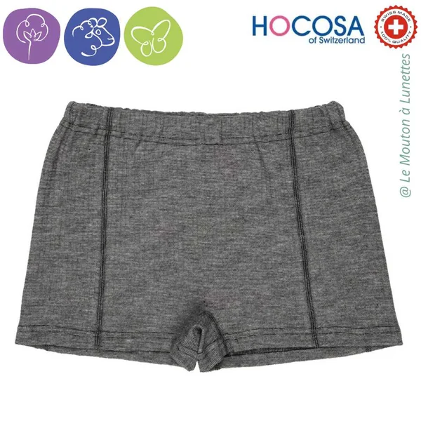 Boxer en coton-laine-soie - Shorty HOCOSA pour femme