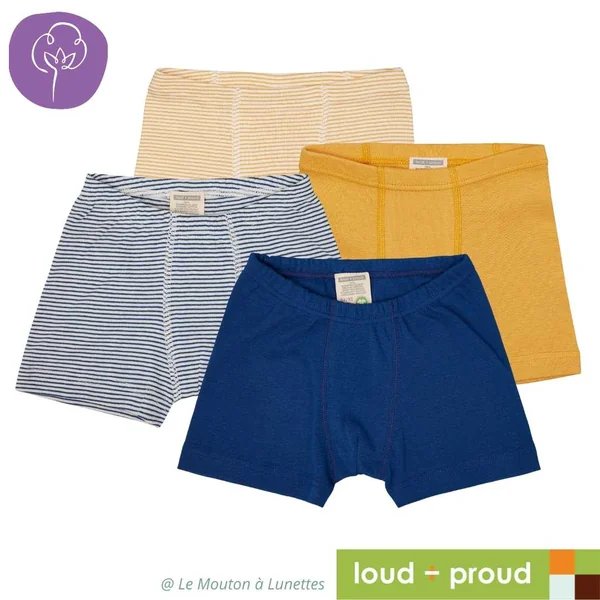 Boxers en coton bio - Loud and Proud - Lot de 2