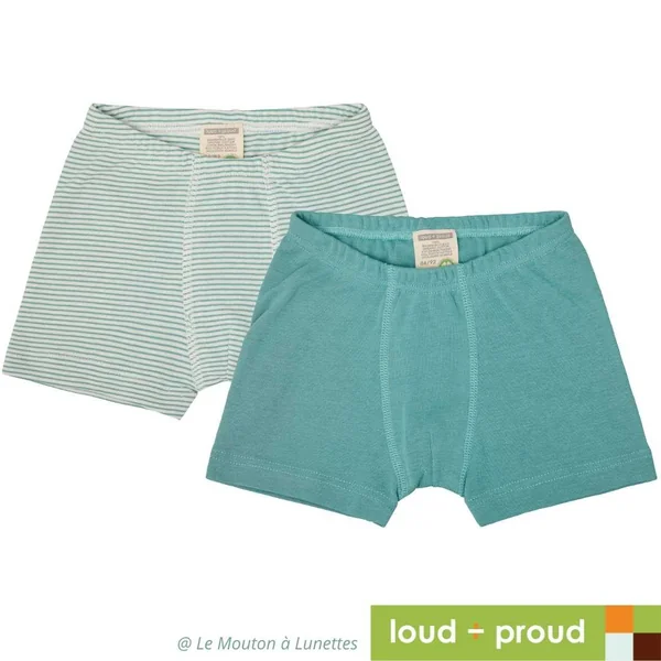 Boxers en coton bio - Loud and Proud - Lot de 2
