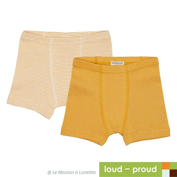 Boxers en coton bio - Loud and Proud - Lot de 2