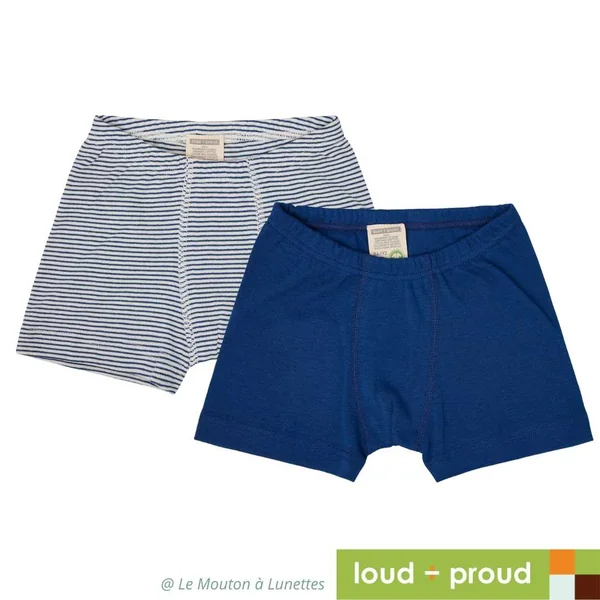 Boxers en coton bio - Loud and Proud - Lot de 2