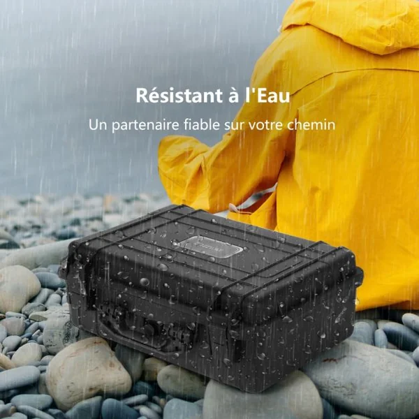 Boîte de transport pour appareils électroniques rigide polyvalente avec mousse personnalisable étanche