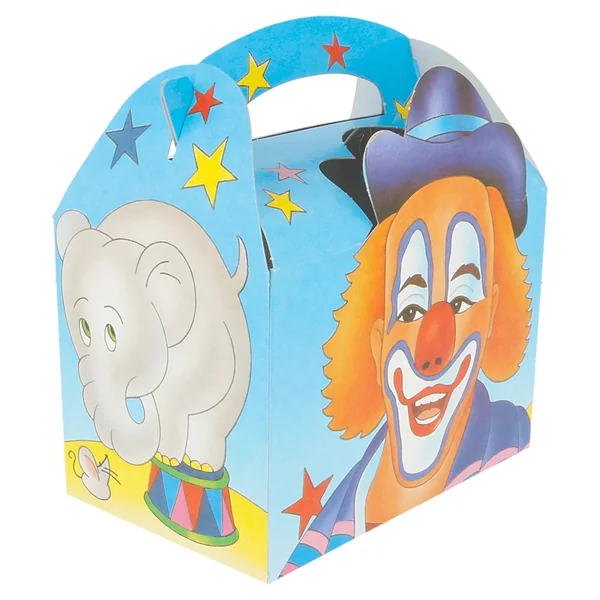 BOÎTES MENU ENFANT "CIRQUE" 320 G/M2 15,50x10,50x17,50 CM QUADRICHROMIE CARTON (300 UNITÉ) - Garcia de Pou