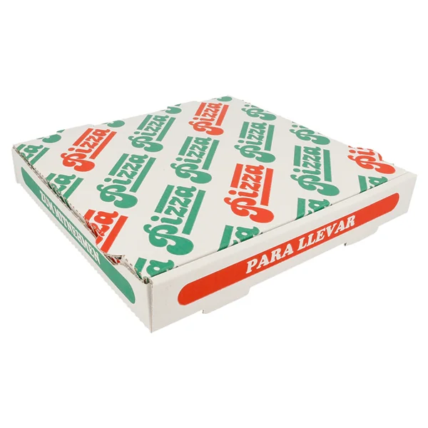 BOÎTES PIZZA MICROCANNELURE 348 G/M2 26x26x4 CM BLANC CARTON (100 UNITÉ) - Garcia de Pou