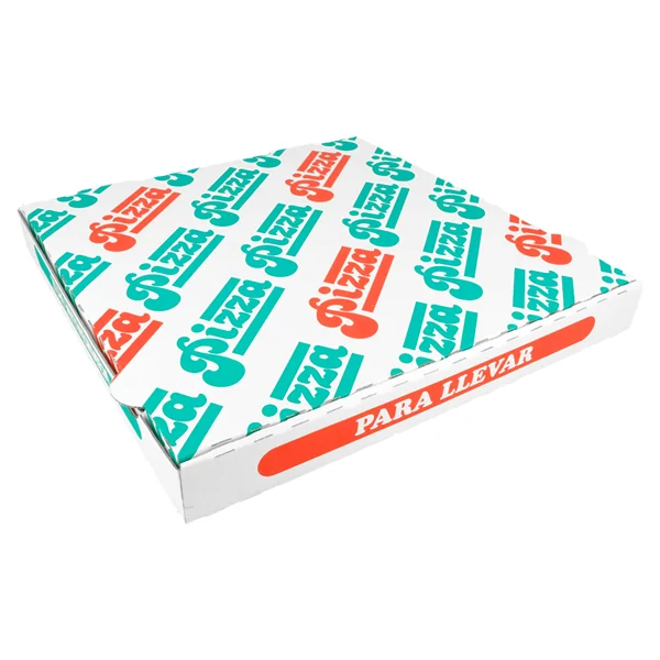 BOÎTES PIZZA MICROCANNELURE 348 G/M2 32x32x3,5 CM BLANC CARTON (100 UNITÉ) - Garcia de Pou