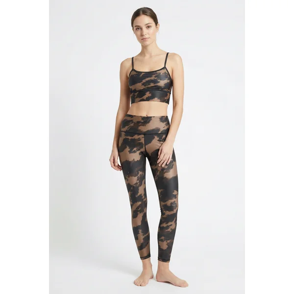 Brassière LEONIE motif animalier - Coffee