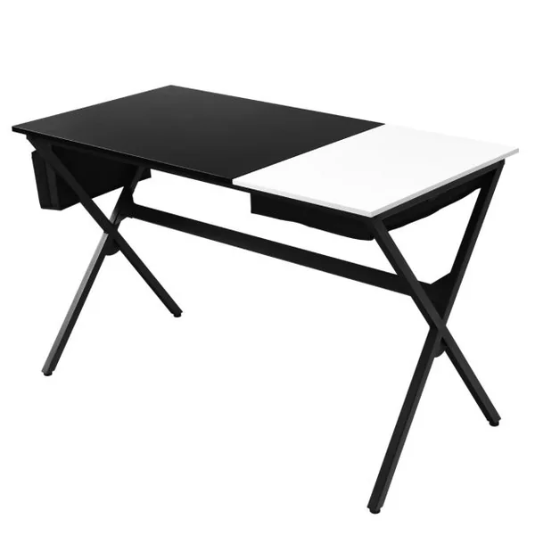 Bureau d'Ordinateur de 120CM Tiroir Cubique Caché Latéral Noir
