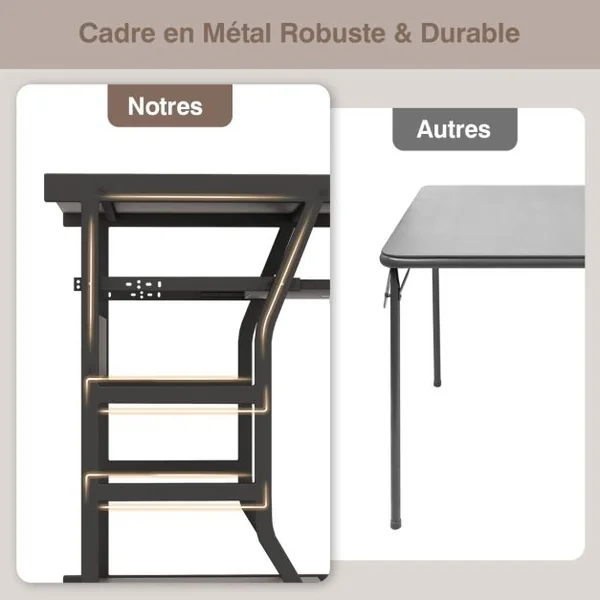 Bureau d'Ordinateur à Roulettes pour Petits Espaces Bureau d'Ordinateur Mobile de 75 cm Plateau pour Clavier Extractible Plateau pour Souris Marron