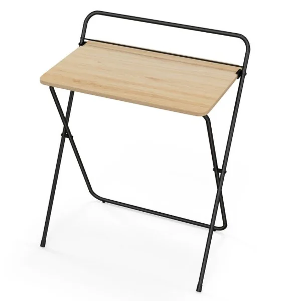 Bureau Informatique Pliable de 60 Cm Bureau D'écriture Compact pour Le Bureau à Domicile avec Support pour Tablette Bureau D'étude Polyvalent Naturel