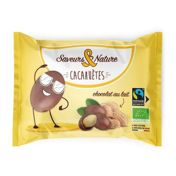 Cacahuète enrobée chocolat lait 60g