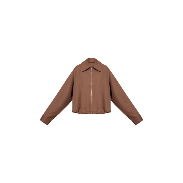 Café Au Lait Veste Bomber Utilitaire À Cordon De Serrage