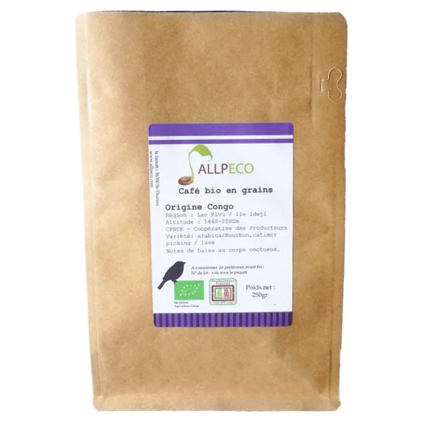 Café Bio Congo Idjwi moulu - 250g