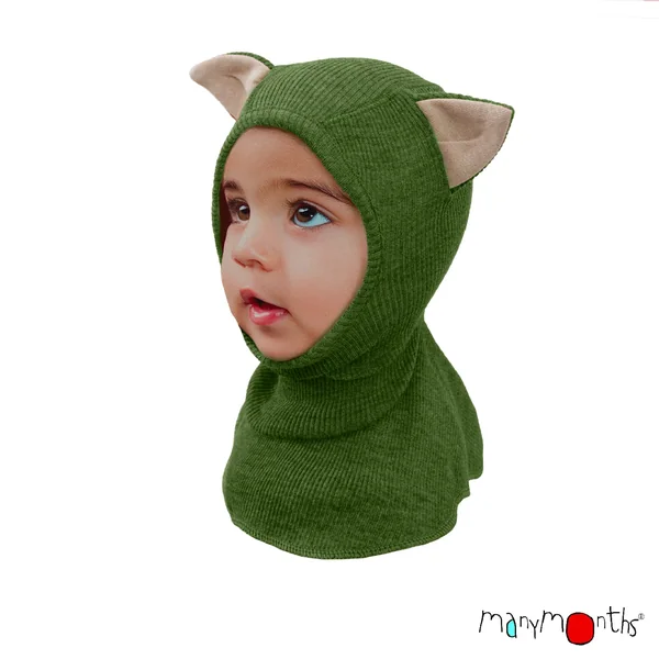 Cagoule chat ManyMonths en laine mérinos - Cagoule Kitty évolutive