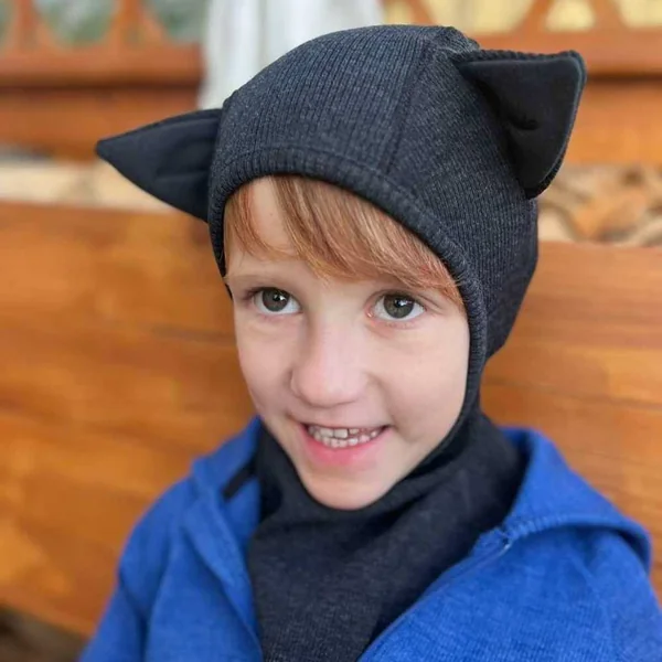 Cagoule chat ManyMonths en laine mérinos - Cagoule Kitty évolutive