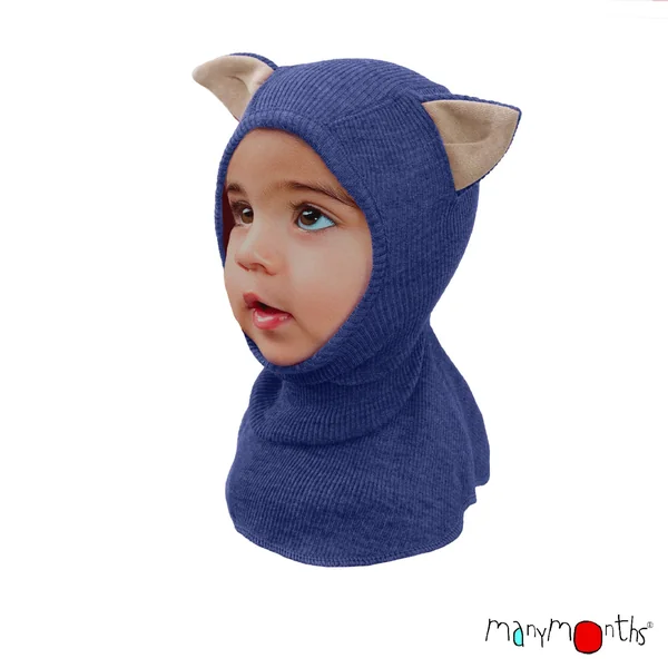 Cagoule chat ManyMonths en laine mérinos - Cagoule Kitty évolutive