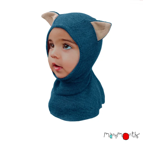 Cagoule chat ManyMonths en laine mérinos - Cagoule Kitty évolutive