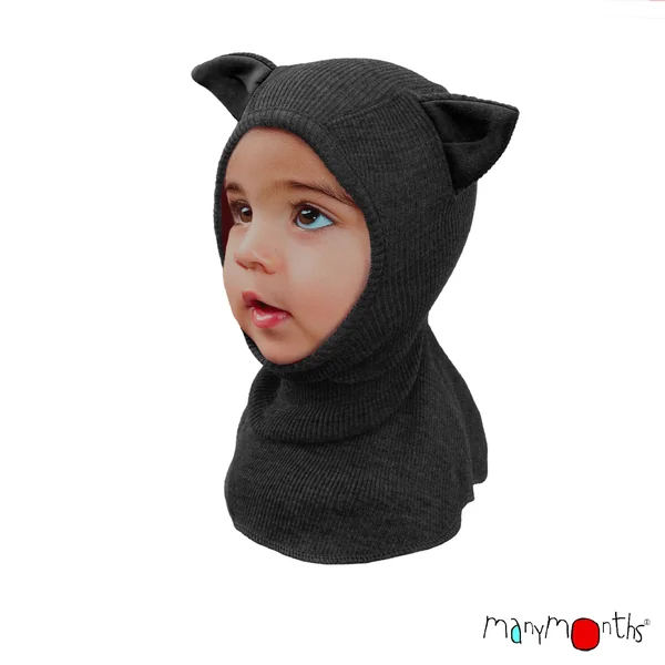 Cagoule chat ManyMonths en laine mérinos - Cagoule Kitty évolutive