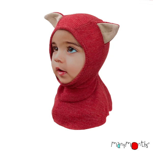 Cagoule chat ManyMonths en laine mérinos - Cagoule Kitty évolutive
