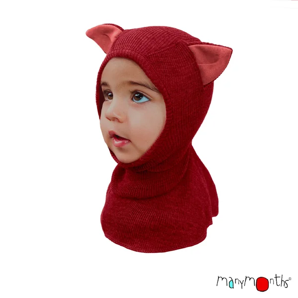 Cagoule chat ManyMonths en laine mérinos - Cagoule Kitty évolutive
