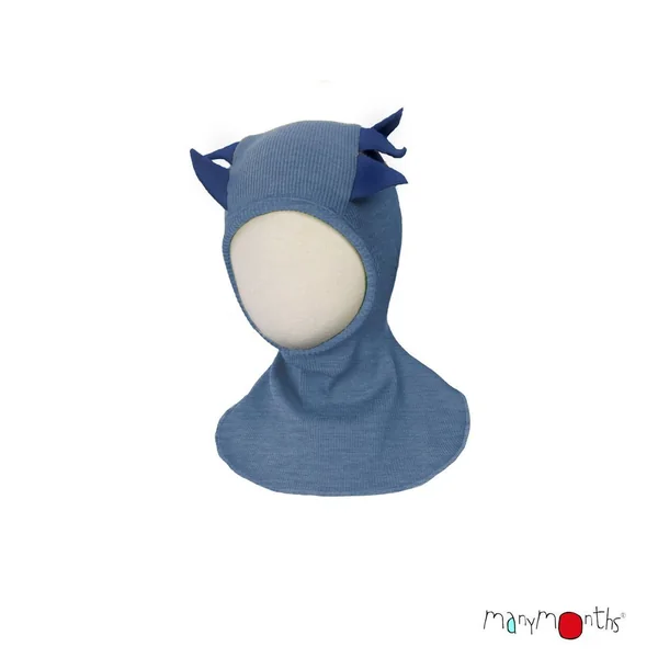 Cagoule Dino ManyMonths en laine mérinos - Coloris 2023/24