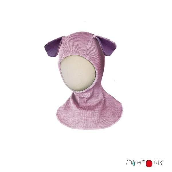 Cagoule enfant en laine mérinos oreilles de chiot - ManyMonths Collection "Unique" Puppy - Derniers exemplaires