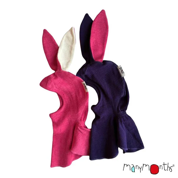 Cagoule lapin ManyMonths - Collection "Unique" Bunny en laine mérinos - Derniers exemplaires