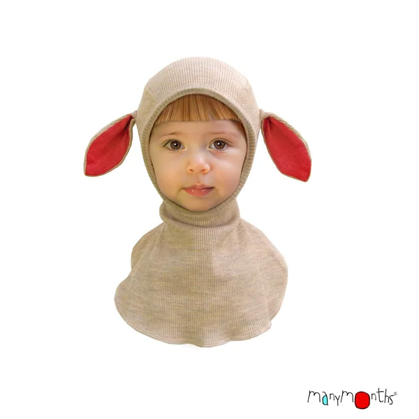 Cagoule petit agneau ManyMonths - Cagoule "Lambies" évolutive avec oreilles – Nouveauté 2025/26