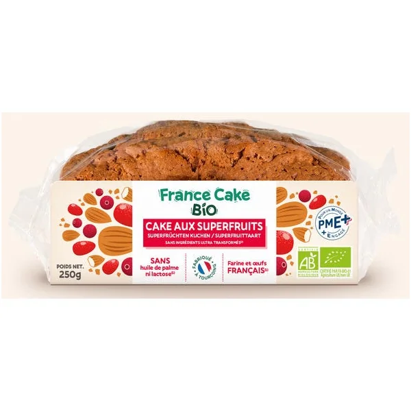 Cake aux superfruits (canneberges, baies de goji et amandes) 250g