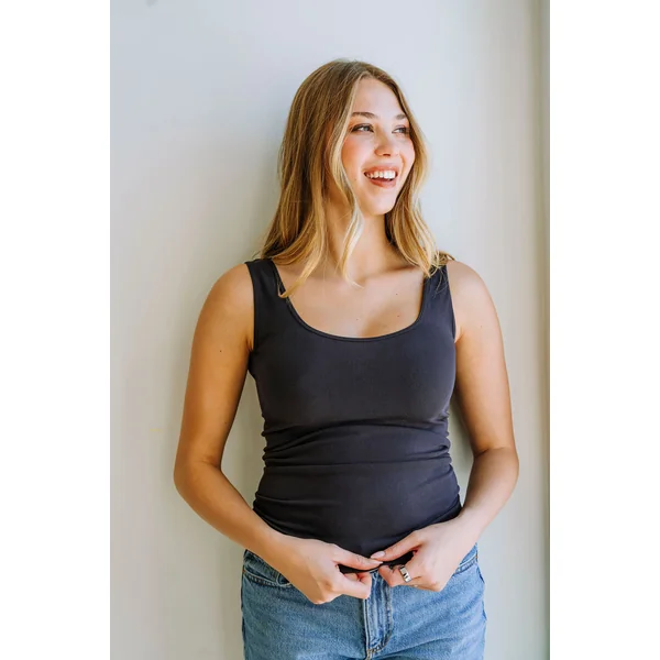 Camisole en bambou - anthracite