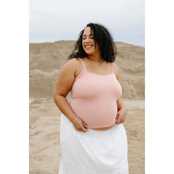 Camisole à bretelle en bambou - blush