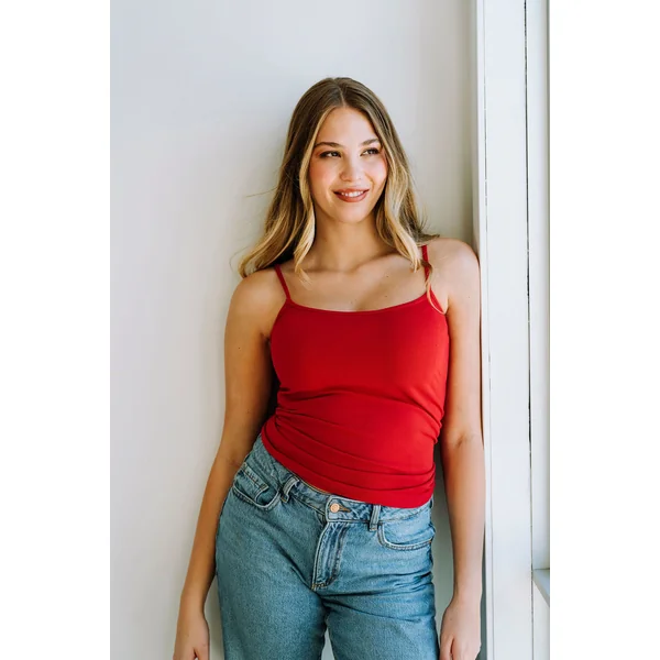 Camisole à bretelle en bambou - grenadine