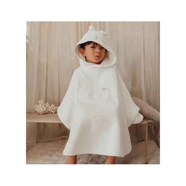 Cape de bain en coton bio JOEY Paris - Poncho à capuche avec oreilles