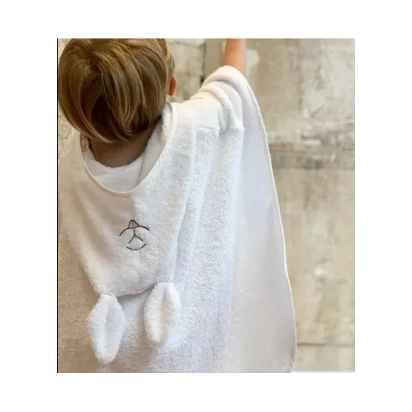 Cape de bain en coton bio JOEY Paris - Poncho à capuche avec oreilles