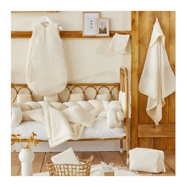 Cape de bain personnalisée et gant ivoire