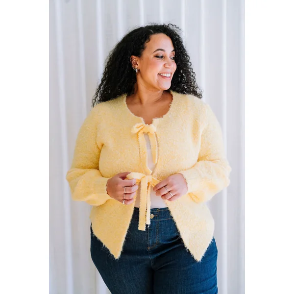 Cardigan DENISE - jaune pastel
