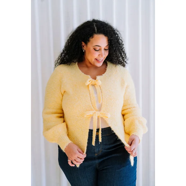 Cardigan DENISE - jaune pastel