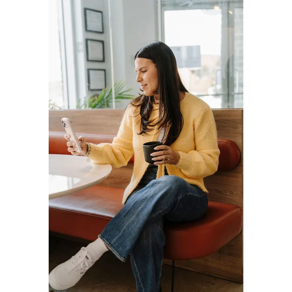 Cardigan DENISE - jaune pastel