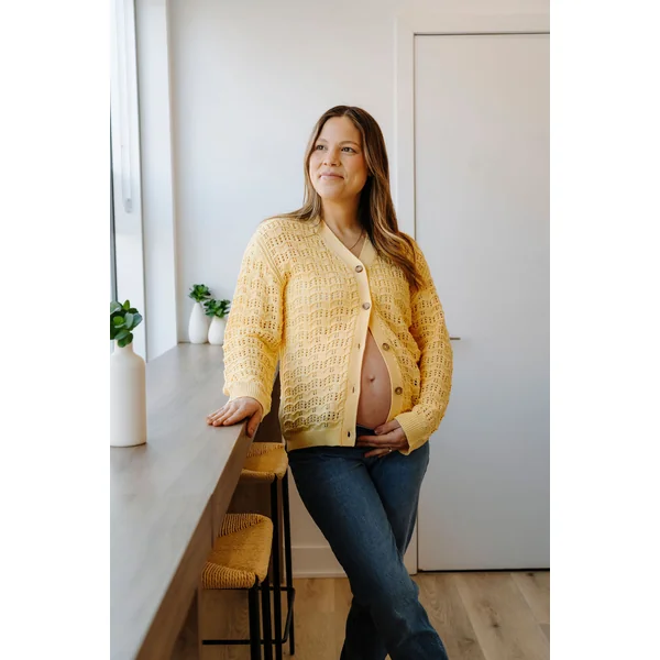 Cardigan en maille léger - mimosa