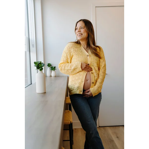 Cardigan en maille léger - mimosa