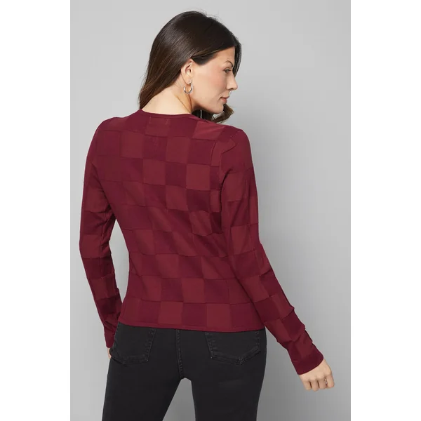 Cardigan à Détails de Maille
