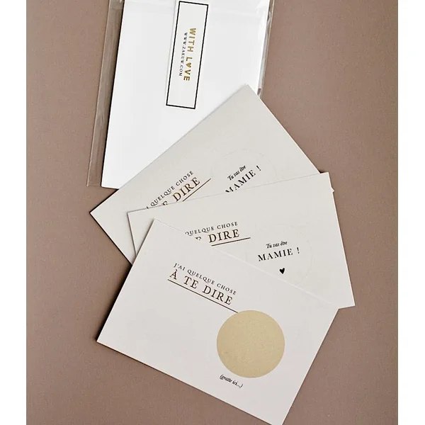 Carte annonce à gratter "Vous allez être GRANDS-PARENTS"
