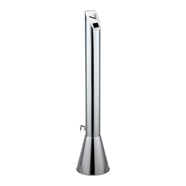 CENDRIER EXTÉRIEUR Ø 22,5x110 CM ARGENTE ACIER (1 UNITÉ) - Garcia de Pou