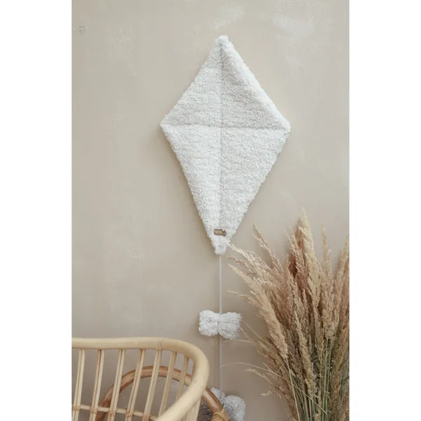 Cerf volant mural sherpa écru (2 tailles) - Babyly