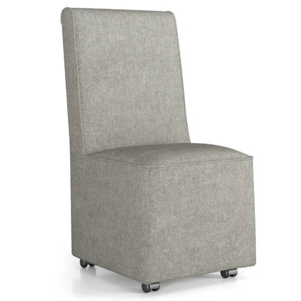 Chaise d'Appoint Moderne sans Accoudoirs Chaise Rembourrée en Tissu de Lin avec Fauteuil Simple Confortable pour Salon Chambre Salon Bureau Gris
