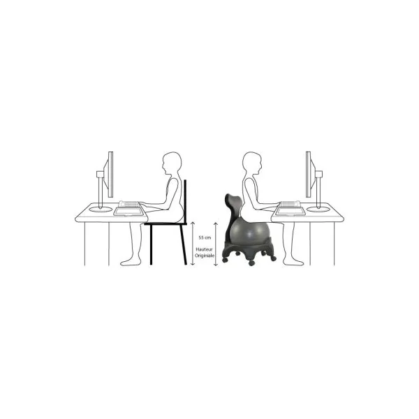 Chaise de bureau - Tonic Chair Originale + Ballon