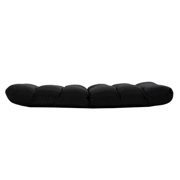 Chaise de Jeu en Velours avec Dossier Réglable à 14 Positions Rembourrage en Éponge Épaisse Chaise Longue Moelleuse Noir