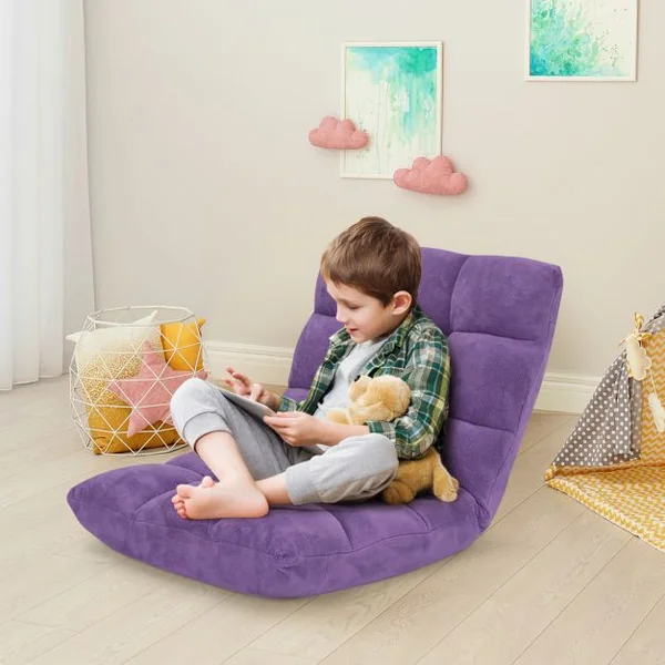 Chaise de Méditation Canapé-Lit Pliable avec 14 Positions Réglables 54,5 x 54,5 x 56CM 12 Couleurs