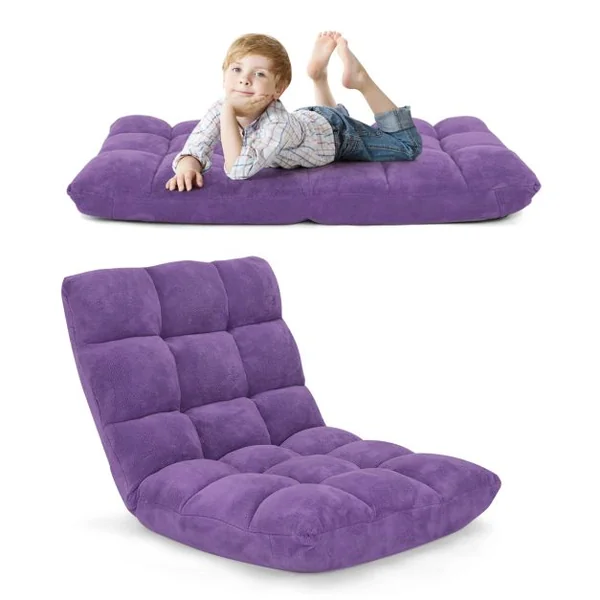 Chaise de Méditation Canapé-Lit Pliable avec 14 Positions Réglables 54,5 x 54,5 x 56CM 12 Couleurs