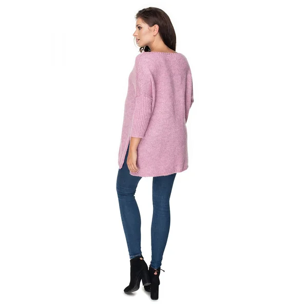 Chandail de grossesse en laine - Beige/Parme