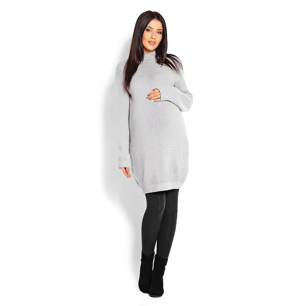 Chandail de grossesse grosses mailles - Ardoise/Beige/Gris